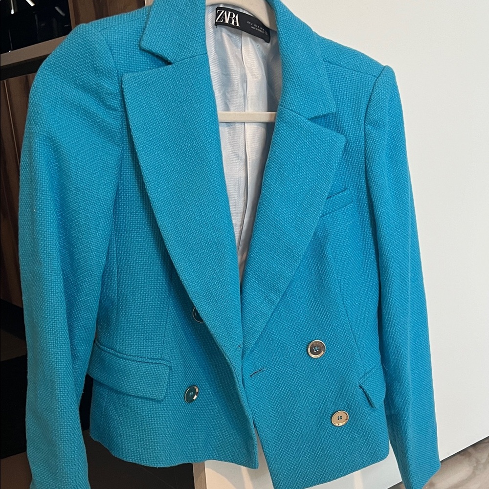 Zara Women's Vibrant Blue Blazer